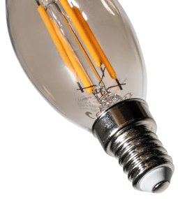Set di 5 lampadine LED E14 dimmerabili BXS35 fumé 4W 300 lm 2200K