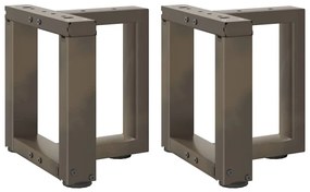 Gambe Tavolino Caffè A T 2 Pz Naturale 30x25x(30-31) Cm Acciaio /