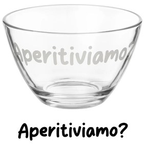 Coppetta vetro scritta Aperitiviamo 680 ml