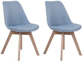 Set di 2 sedie da pranzo legno azzurro DAKOTA II Beliani