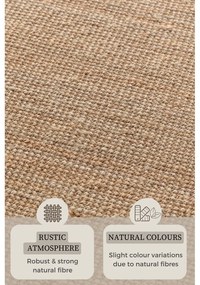 Tappeto di colore naturale in iuta 160x230 cm Bouclé – Hanse Home