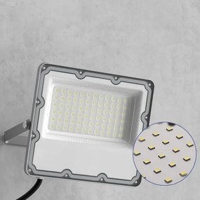 Proiettore LED per esterni, 50 W, 230 V, 4500 K, IP65, grigio