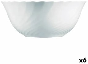Insalatiera Luminarc Trianon Bianco Vetro (24 cm) (6 Unità)