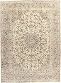 Kashan Tappeto persiano 410 x 300 Beige (Iran) Annodato A Mano