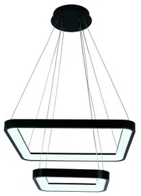 Brilagi - Lampadario dimmerabile LED a sospensione su cavo FALCON SLIM LED/78W/230V 50x50 cm nero + telecomando