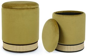 Set di 2 pouf MILENA olive