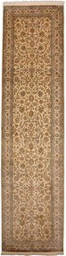 Cashmere Silk Tappeto orientale 100x380 Beige (Indian) Annodato A Mano