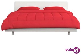 vidaXL Set Piumone Invernale 3 pz in Tessuto Borgogna 240x220/60x70 cm