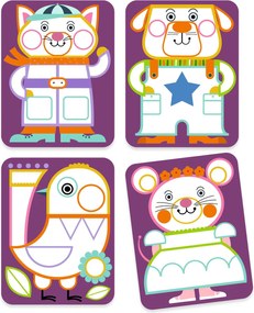 Pittura con tavolozza - animali colorati