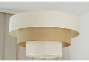Brilagi - Lampadario a cavo DENVER LUNETA 1xE27/15W/230V Ø60 beige/marrone/crema