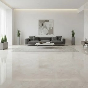 Piastrelle 60x60 Effetto Marmo In Gres Porcellanato Perlato Beige Lucide