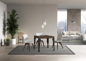 Tavolo Allungabile Paxon Premium 90 cm - Struttura Antracite, 90X140/244 cm Paxon Premium / Noce