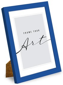 Cornice blu scuro verticale con sostegno/da appendere 20x26 cm – knor