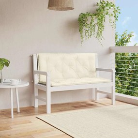 Cuscino Per Panca Bianco Crema 120x(50+50)x7cm Tessuto Oxford /