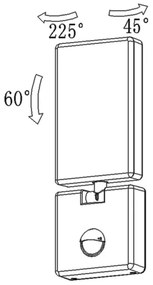 Top Light Faro C PIR - Faretto LED con sensore FARO LED/15W/230V IP65 nero