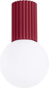 Plafoniera burgundy con paralume in vetro ø 12 cm Orbital – Sollux