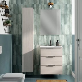 Mobile sottolavabo e lavabo Jnka per vasca centrale larice bianco L 60 x H 72 x P 45 cm 3 cassetti