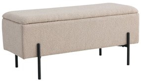 Panca beige in tessuto bouclé Watford - House Nordic