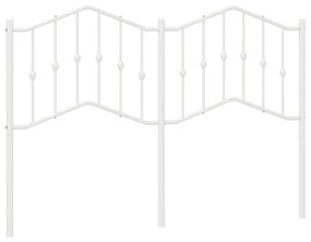Testiera in metallo bianco 140 cm