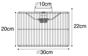 Plafoniera orientale in rattan - Maud