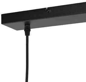 Lampada a sospensione industriale nera con oro 3 luci - Magnax