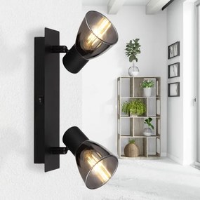 Globo 54307-2 - Faretto da parete CLAUDE 2xE14/40W/230V nero