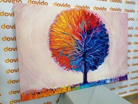 Stampa su tela – Albero acquerello colorato