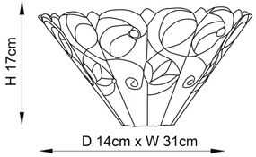 Endon 64198 - Applique da parete Tiffany JAMELIA 1xE14/40W/230V