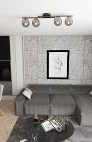 Lampada da soffitto in acciaio KAIRO 4 da interno 4xE14