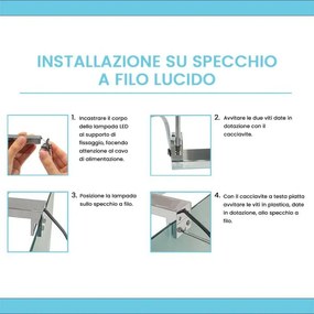 Lampada LED per specchio 30 cm luce fredda