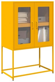 Credenza Giallo Senape 68x39x107 Cm İn Acciaio /
