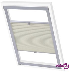vidaXL Tenda Plissettata Oscurante Crema CK04