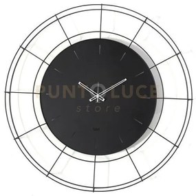 Orologio da parete contemporaneo nudo grande nero