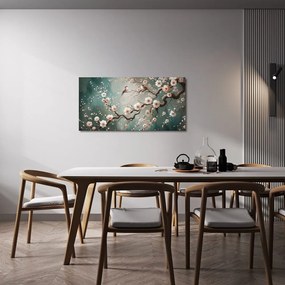Quadro su tela – Ramo primaverile con uccellini