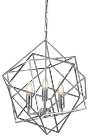 Cube 3lt pendant - metallo cromato lucido