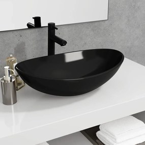 Lavandino İn Vetro Temperato 54,5x35x15,5 Cm Nero /