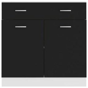 Armadio con Cassetto Nero 80x46x81,5 cm in Truciolato