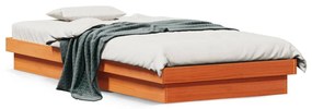 Giroletto Led Marrone Cera 90x200 Cm İn Legno Massello Di Pino /
