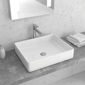 Lavabo D'Appoggio 51x40,5 Cm Karag Bianco Lucido