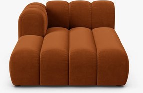 Chaise longue modulare Lupine in velluto Salvador – L177 cm
