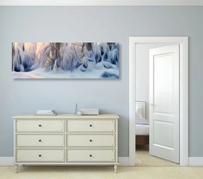 Quadro su tela – Radici congelate dell'albero