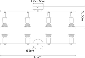 GLOBO 57381-4L - Luce Spot a LED OLANA 4xGU10/3W/230V