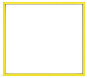 Gamba per mobili rettangolare STEELMI Tube in acciaio giallo lucido L 78 x P 8 x H 71 cm
