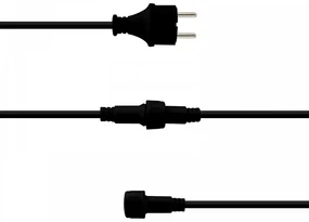 Catenaria da 10m con 10 Portalampada E27 Nero Colore del corpo Nero