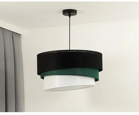 Duolla - Lampadario a sospensione con filo TRIO 1xE27/15W/230V diametro 45 cm nero/verde/bianco