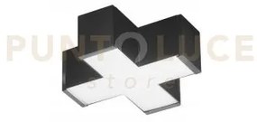 Connettore a croce led nero 12w 1730lm cct 3000k / 4000k per barra ...