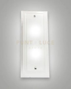 Maggie applique bianca l.20x50 cm in vetro e metallo 1 luce attacco...