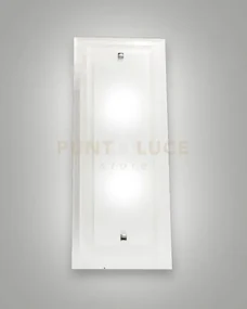 Maggie applique bianca l.20x50 cm in vetro e metallo 1 luce attacco...