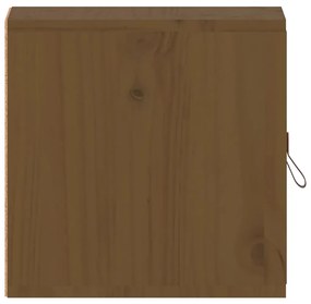 Pensile marrone miele 31,5x30x30 cm in legno massello di pino