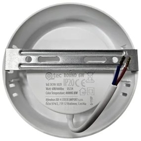 Plafoniera LED ROUND LED/6W/230V 4000K diametro 12,1 cm bianco